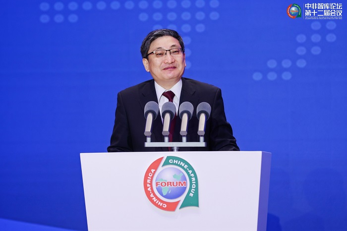 中國(guó)政府非洲事務(wù)特別代表劉豫錫在中非智庫(kù)論壇第十二屆會(huì)議開(kāi)幕式上發(fā)表致辭。主辦方供圖