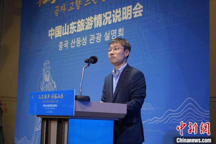 首爾市政府觀光體育局局長金英渙致辭。　劉旭 攝
