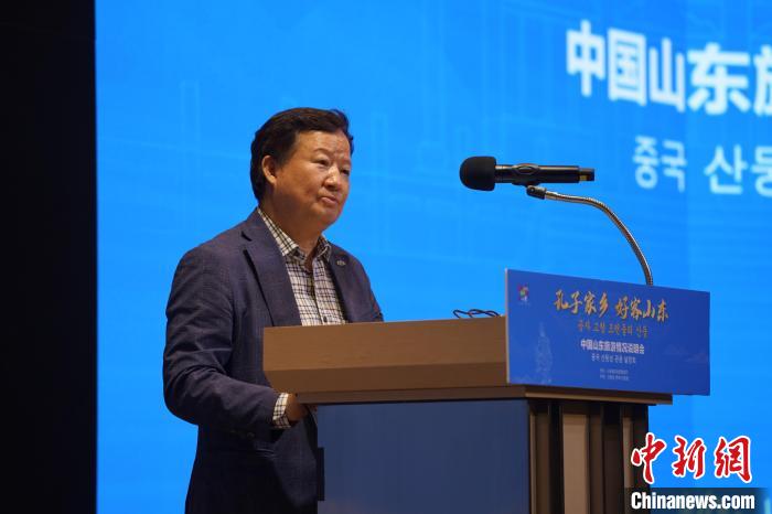 韓國一般旅游業(yè)協(xié)會副會長白承弻致辭?！⑿?攝