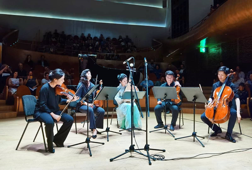 “古老文明的現(xiàn)代回聲——中國當(dāng)代作曲家室內(nèi)樂作品音樂會”在意大利舉行。中國駐意大利使館供圖
