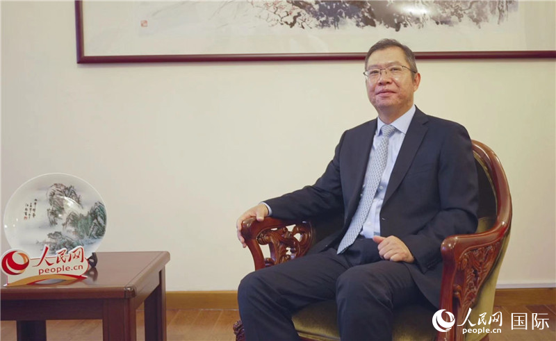 駐非盟使團團長胡長春大使接受人民網(wǎng)專訪。人民網(wǎng)記者 劉寧攝