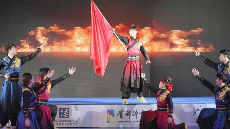 圖為“華夏風(fēng) 功夫情”演出場(chǎng)景，中國駐阿聯(lián)酋大使館供圖