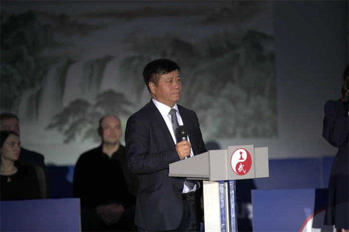 中國駐俄羅斯大使張漢暉致辭。駐俄羅斯大使館供圖
