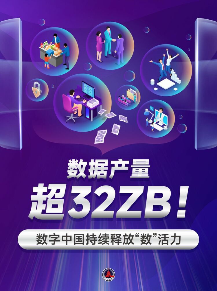 新華鮮報(bào)｜數(shù)據(jù)產(chǎn)量超32ZB！數(shù)字中國持續(xù)釋放“數(shù)”活力