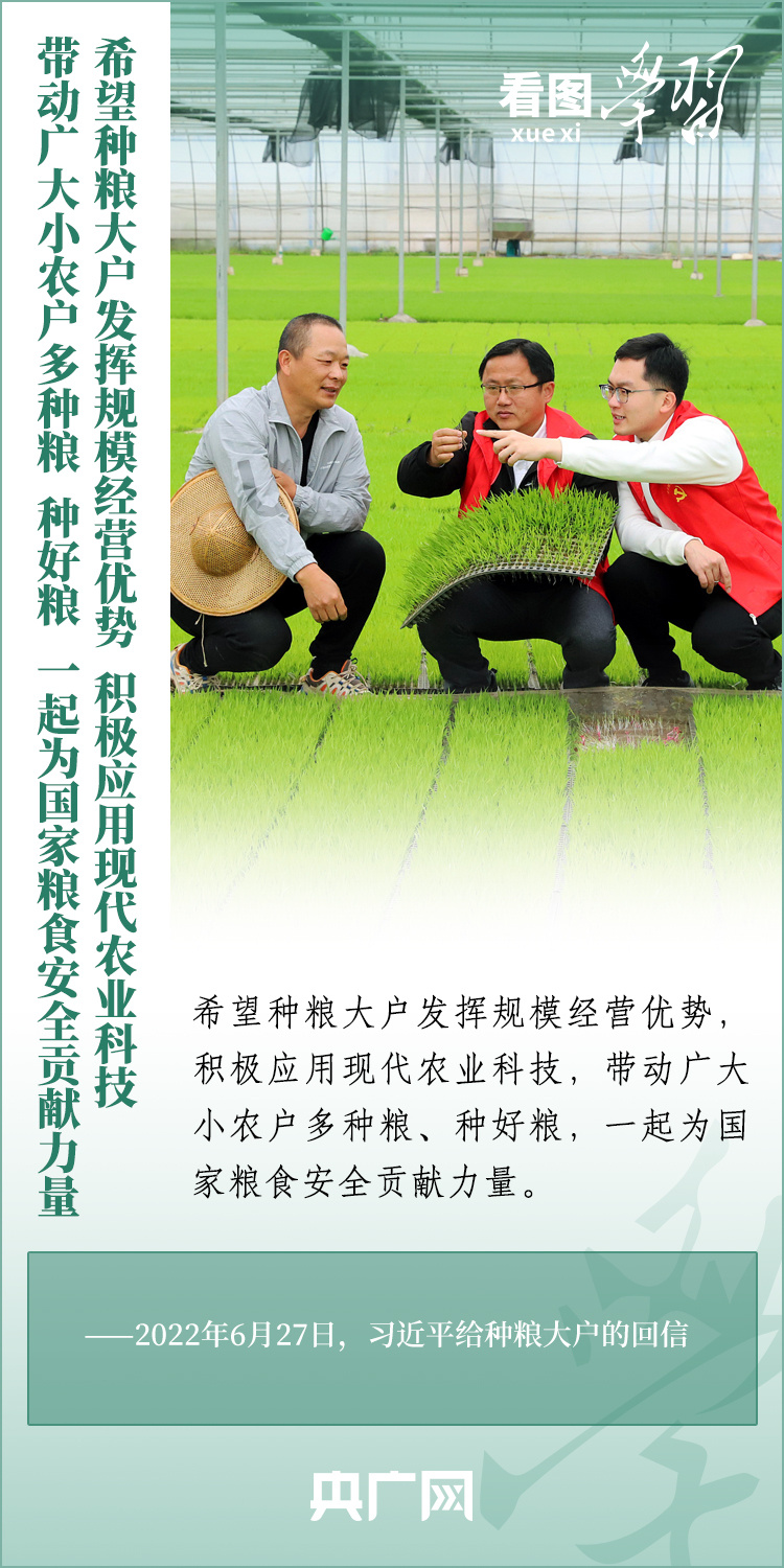 看圖學(xué)習(xí)丨推廣良田、良種、良法、良機(jī) 給農(nóng)業(yè)現(xiàn)代化插上科技的翅膀