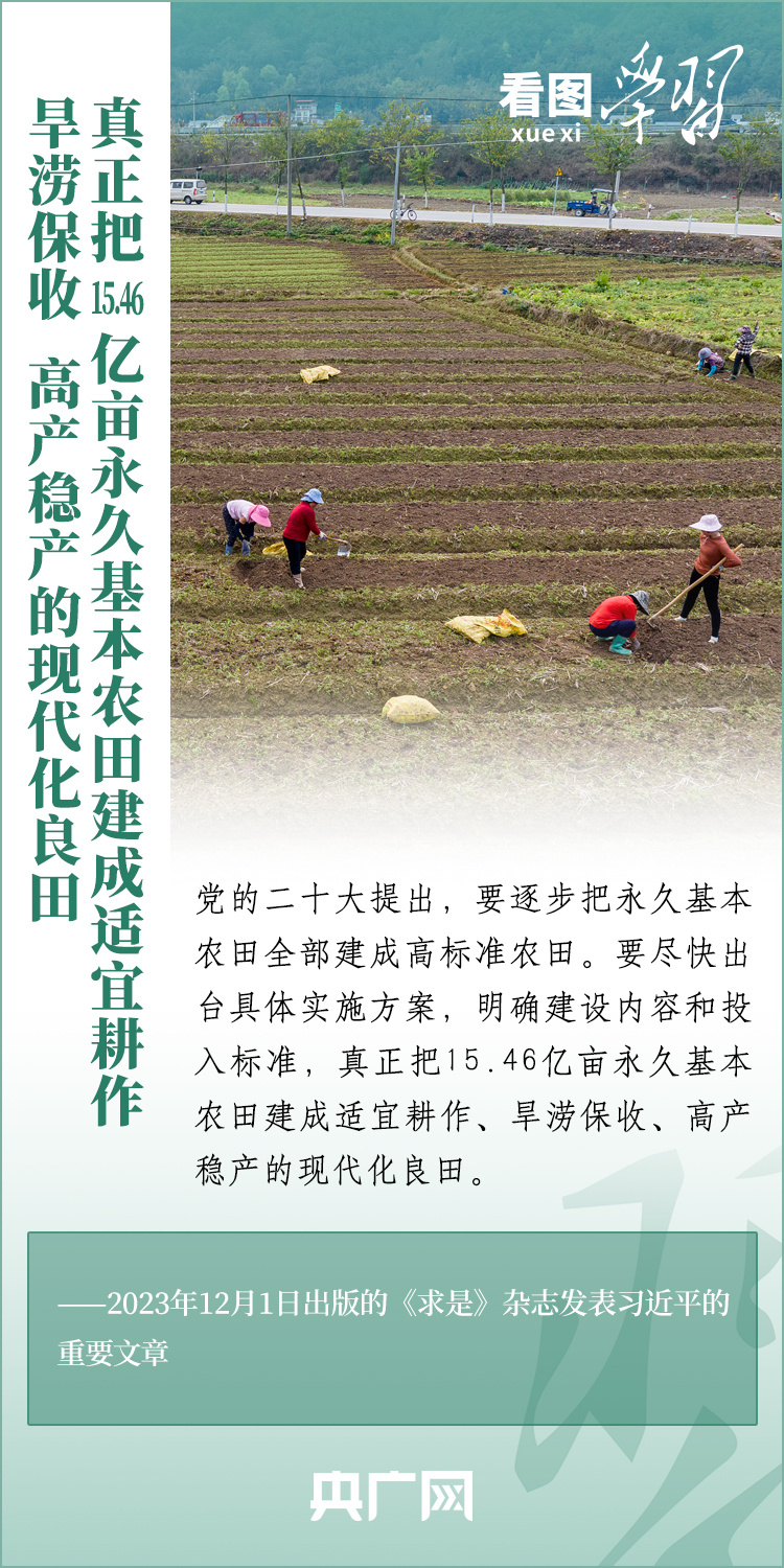 看圖學(xué)習(xí)丨推廣良田、良種、良法、良機(jī) 給農(nóng)業(yè)現(xiàn)代化插上科技的翅膀