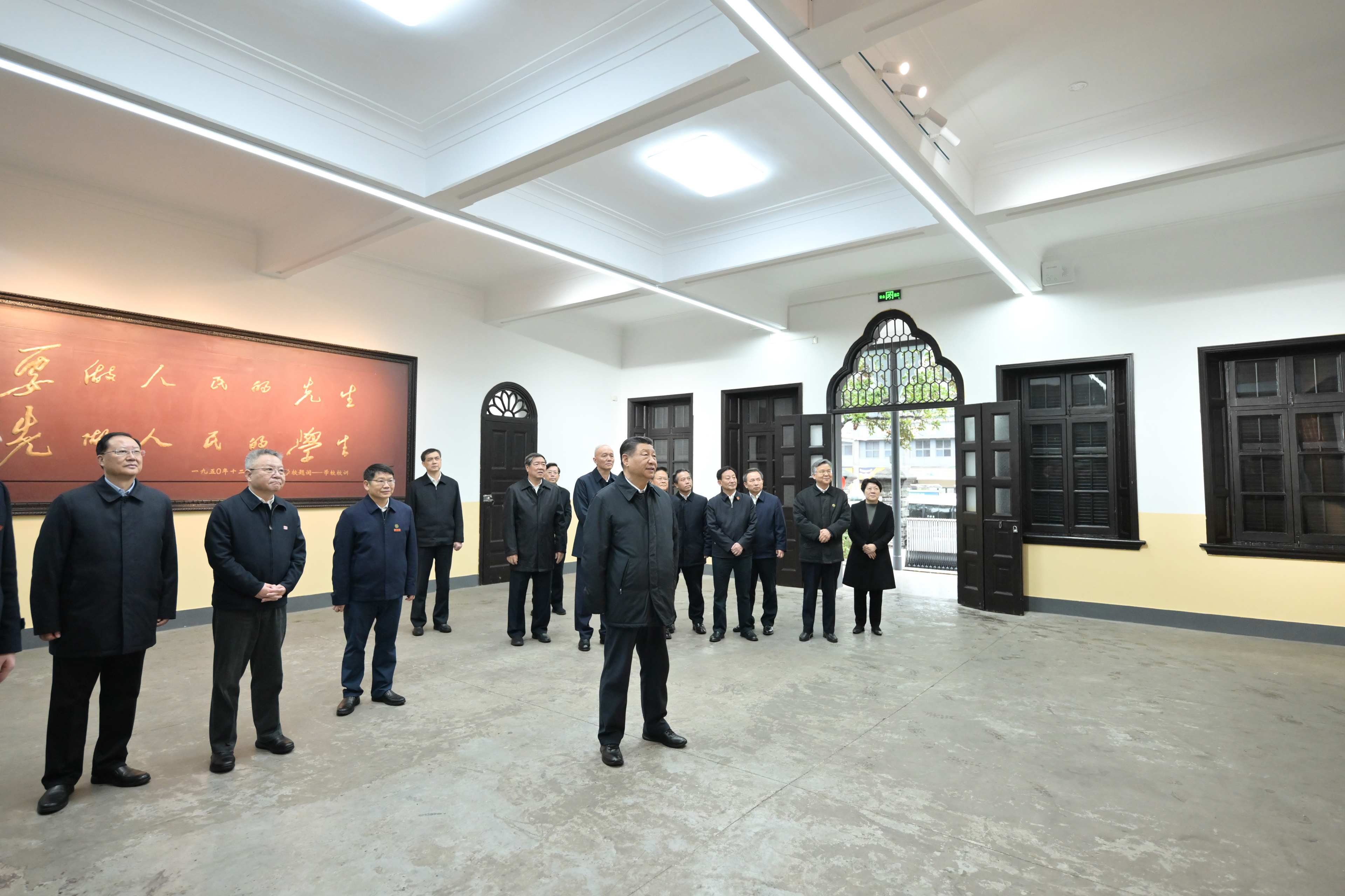 3月18日，習(xí)近平總書記在湖南第一師范學(xué)院（城南書院校區(qū)）考察。