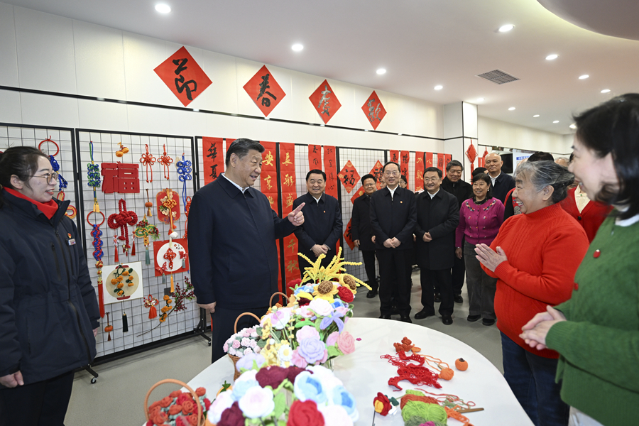 2025年1月23日，習(xí)近平總書記在沈陽大東區(qū)長安街道長安小區(qū)社區(qū)黨群服務(wù)中心考察。