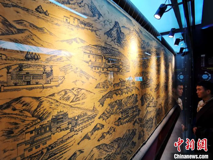 圖為歷代藏醫(yī)藥學(xué)教育機(jī)構(gòu)展示?！?zhí)砀?攝