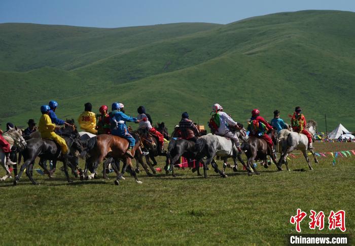 圖為選手進(jìn)行3000米賽馬比賽。　馬銘言 攝