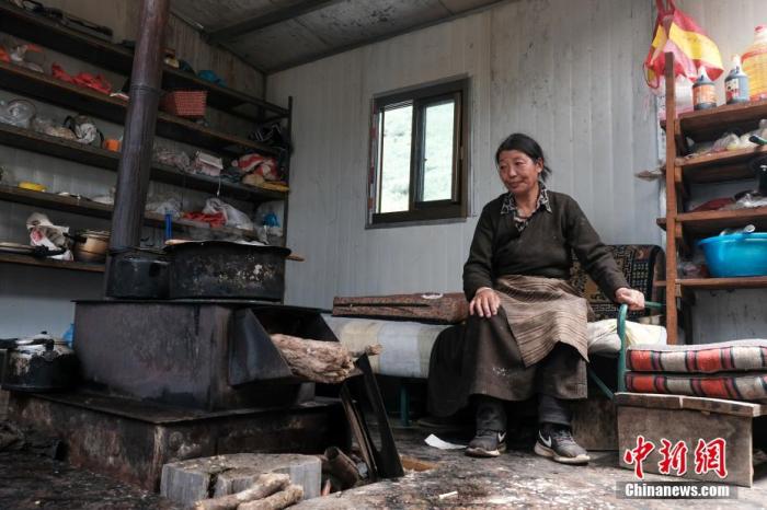 圖為8月6日，“玉麥姐妹”央宗在自家牧場放牧點的小屋里，她傳承了父親的生活習慣，喜歡待在牧場。 <a target='_blank' ></p><p  align=