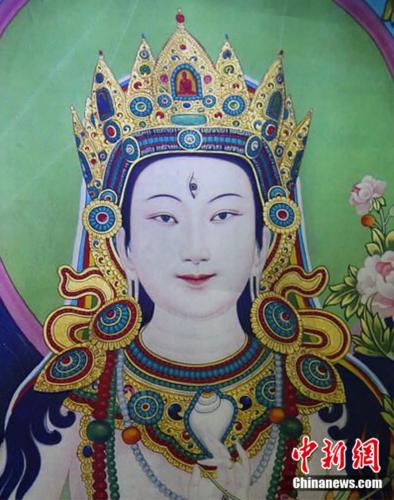 安多強(qiáng)巴繪制的《度母》唐卡。<a target='_blank' href='/'><p  align=