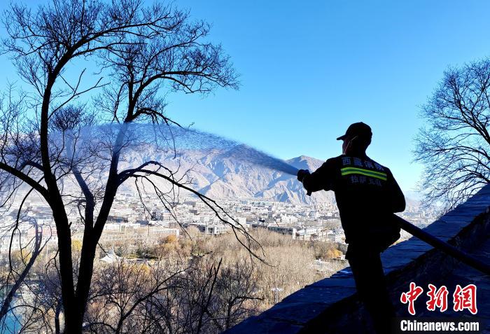 12月6日，布達(dá)拉宮消防救援大隊(duì)在布達(dá)拉宮山體林草區(qū)域開展?jié)窕ぷ??！㈣?攝