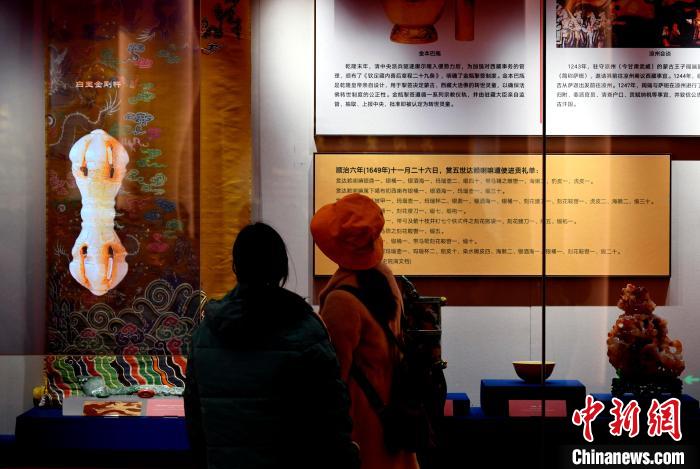 圖為5月18日，觀眾正在欣賞展覽?！±盍?攝